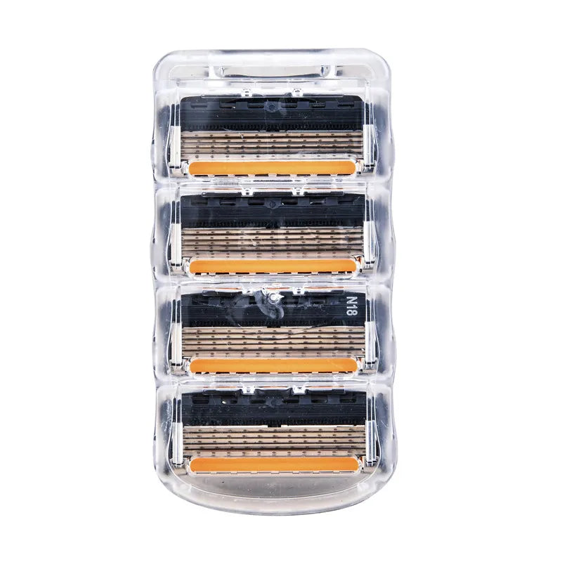 Rasoir de précision Fusion Pro pour homme, 5 lames, 4/12/24 pièces, rasoir électrique 5 couches, tondeuse à barbe, recharges de lames 5 couches