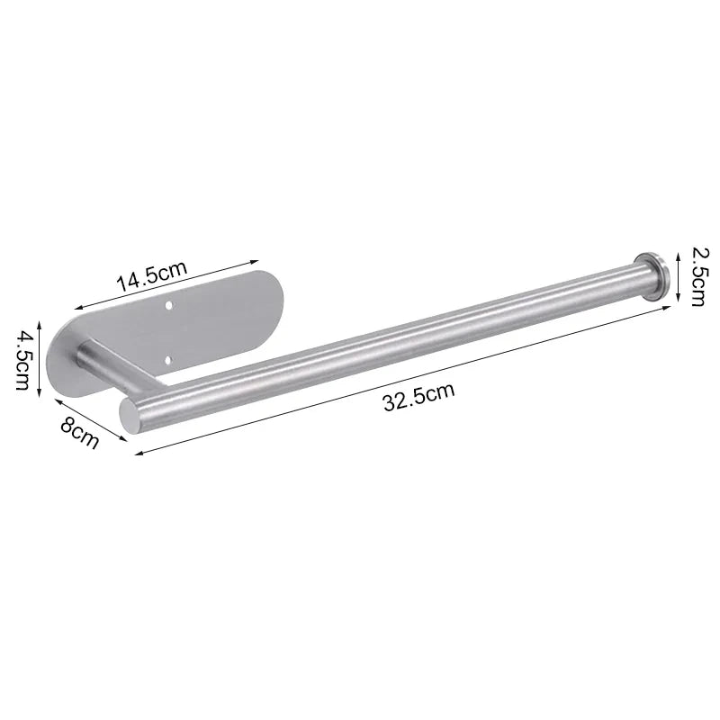 1PCS Kitchen Paper Towel Holder Toilet Paper Holder Adhesive Tissue Rack Napkin Dispenser Cabinet Storage Bathroom Accessories