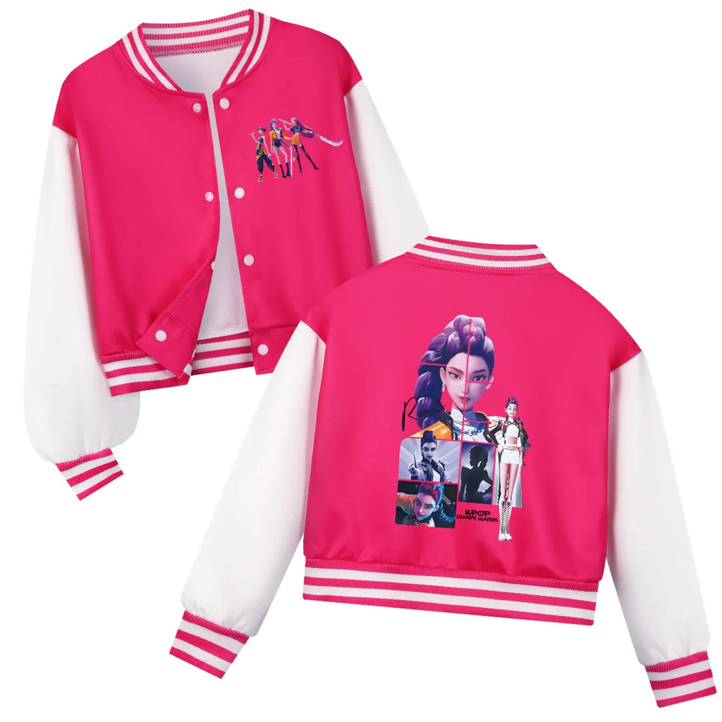 Sweat décontracté pour bébés, filles, costume pour enfants, vêtements KPOP chasseurs de démons Huntrix, uniforme de Baseball pour garçons, printemps-automne