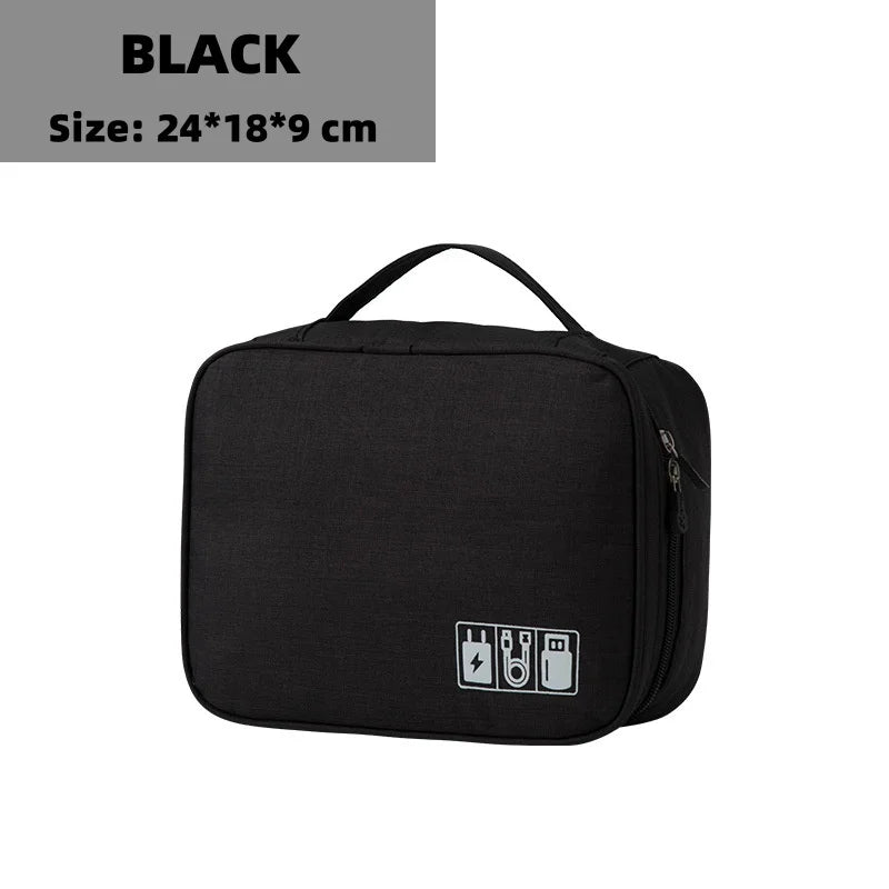 Sac de rangement numérique électronique de voyage, écouteurs multifonctionnels de grande capacité, étui de protection pour câble de données, sac anti-poussière de voyage Elec