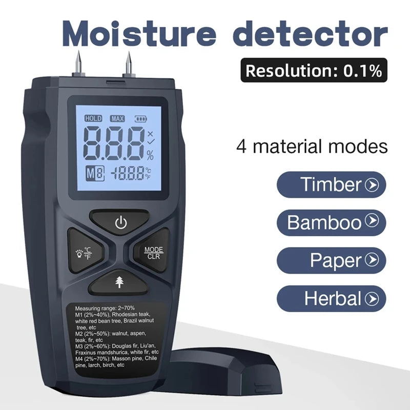 Nouveau testeur d'humidité du bois FUFU HYT109 - Détecteur d'humidité pour parquets et bois