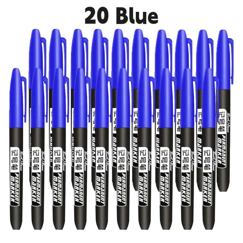 Stylo marqueur Permanent pour dessin Manga, 6 pièces, noir, bleu, rouge, encre étanche, stylos pour croquis, papeterie fournitures scolaires d'art