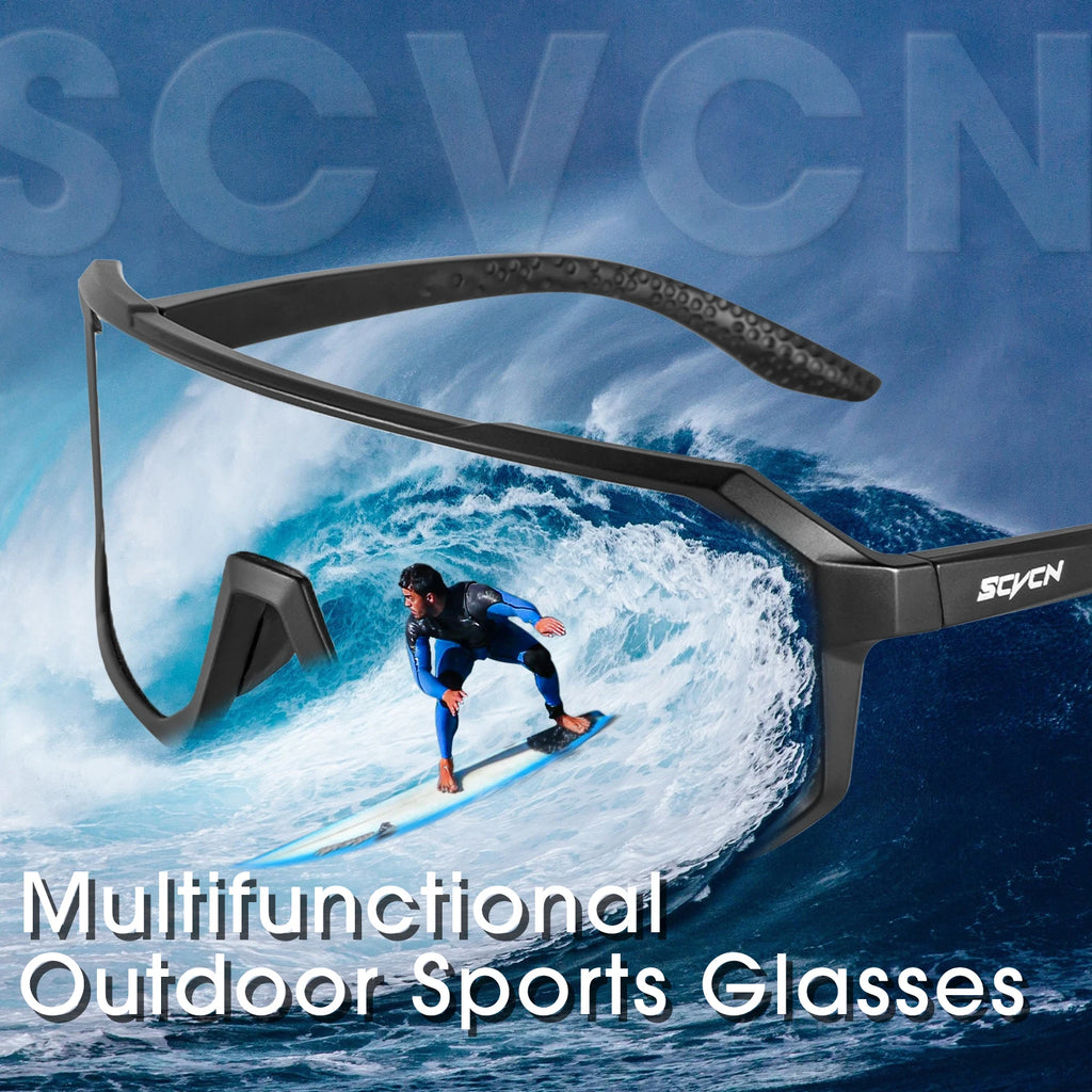 SCVCN nouvelles lunettes de cyclisme en plein air vélo lunettes de soleil hommes UV400 lunettes sport vtt lunettes équitation randonnée lunettes de soleil
