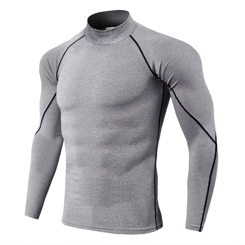 T-shirt de Sport de musculation pour hommes, séchage rapide, chemise de course à manches longues, haut de Compression, T-shirt de gymnastique, Fitness serré Rashgard