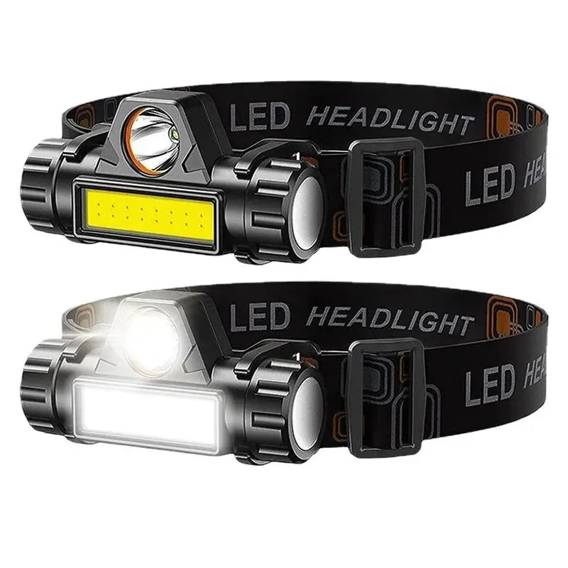Lampe frontale LED COB Rechargeable USB, magnétique, puissante, Super brillante, étanche, pour la pêche en plein air