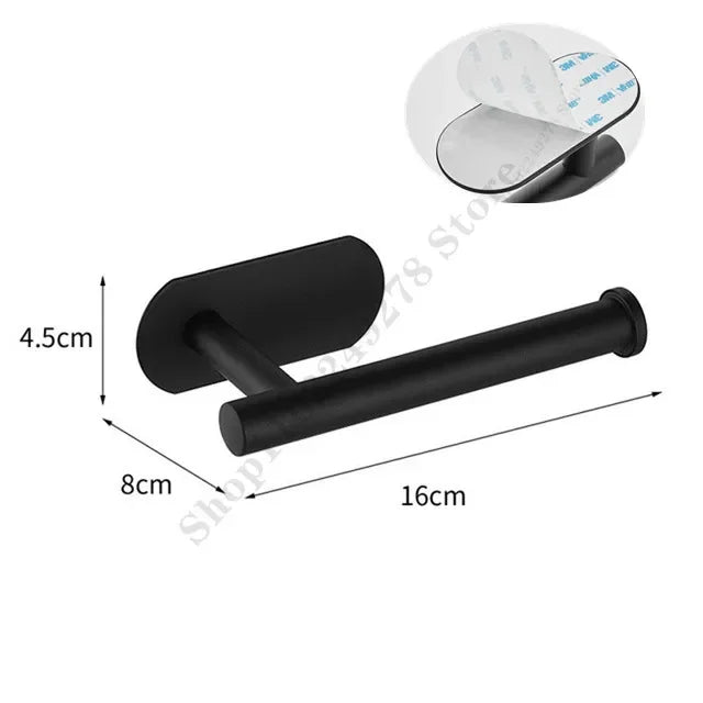 Support mural adhésif pour essuie-tout sous meuble, pour la cuisine et la salle de bain. Porte-rouleau d'essuie-tout doré