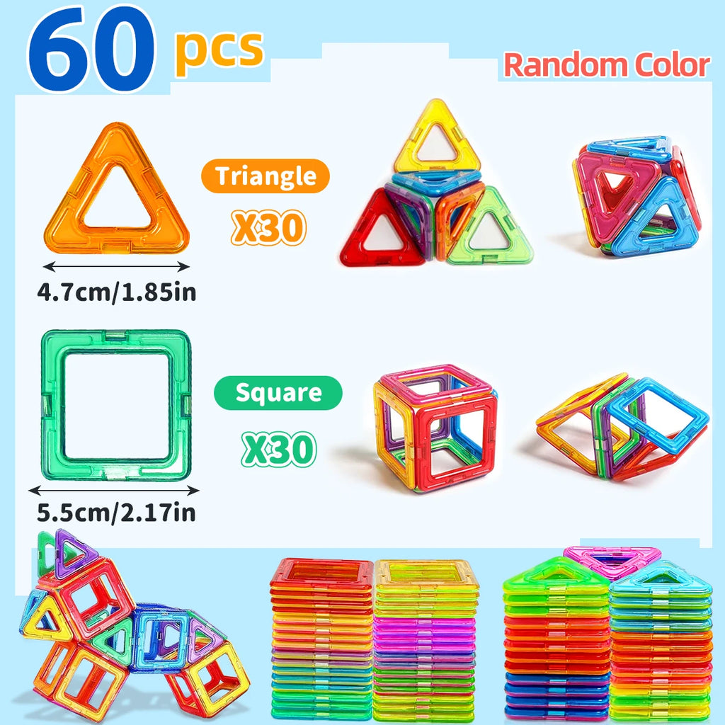 Blocs de Construction magnétiques, jouets à tige de taille moyenne, jouets de Construction, apprentissage, jouets magnétiques éducatifs