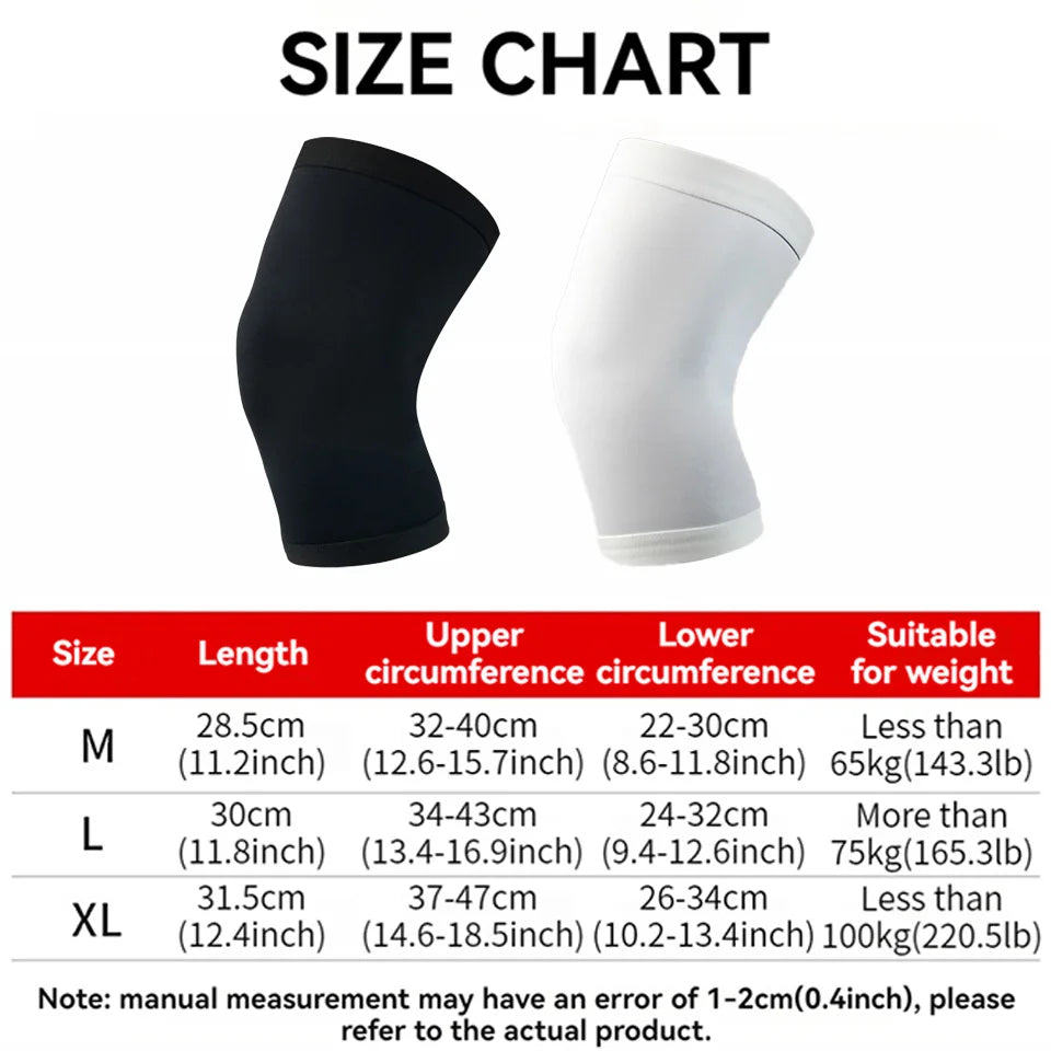 Genouillères de sport antidérapantes en Silicone, 1 pièce, protège-jambes tricotés à Compression, Fitness, course en plein air et cyclisme, escalade