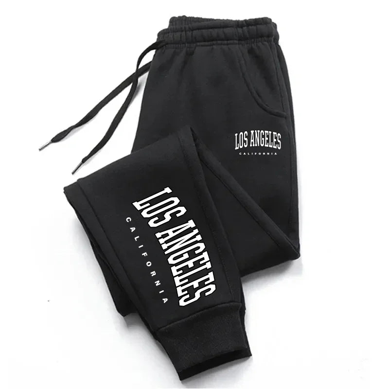Los Angeles femmes hommes pantalons de survêtement taille élastique décontracté extérieur pantalons de Jogging de haute qualité mode polyvalent pantalon de Sport