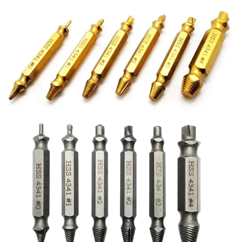 Jeu d'extracteurs de vis endommagés, foret HSS, acier rapide, dissolvant cassé, petit Kit de retrait facile et rapide, outils électriques