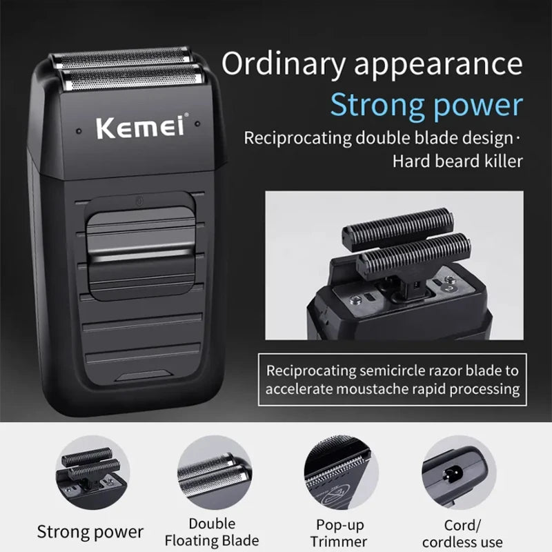 Kemei KM-2296 KM-2299 KM-1102 Kit de tondeuse à cheveux rasoir électrique pour hommes tondeuse à cheveux Machine professionnelle pour couper les cheveux