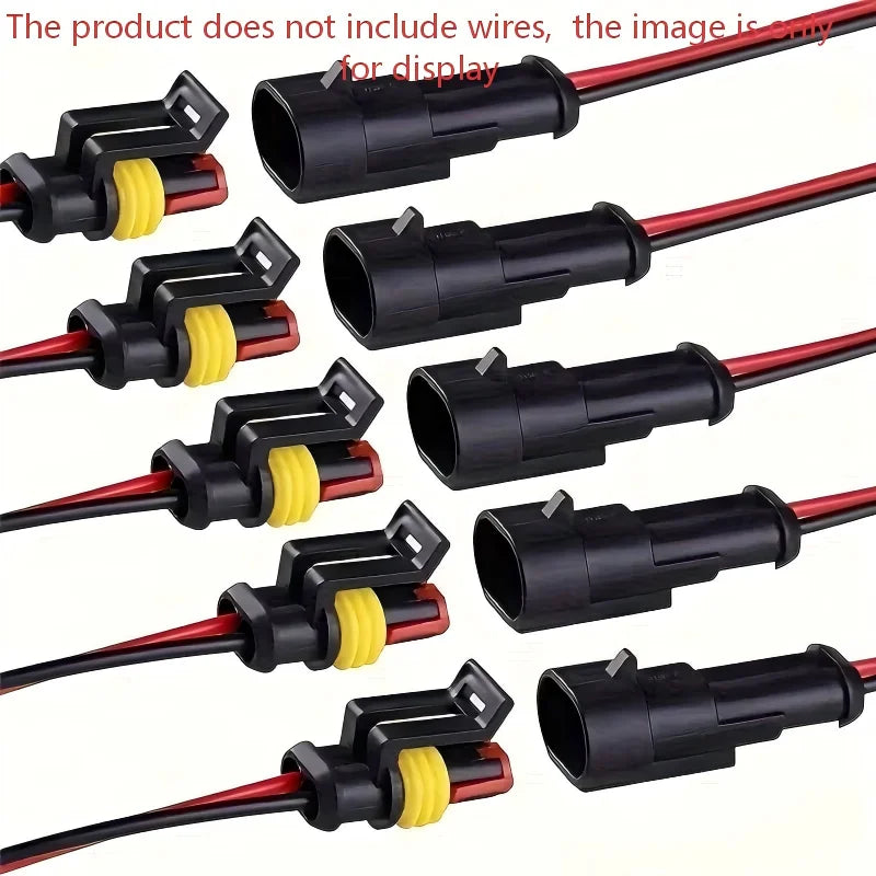 Lot de 10 connecteurs électriques à 2 broches, fiches mâle et femelle 18 AWG, connecteurs à déconnexion rapide pour voiture et camion