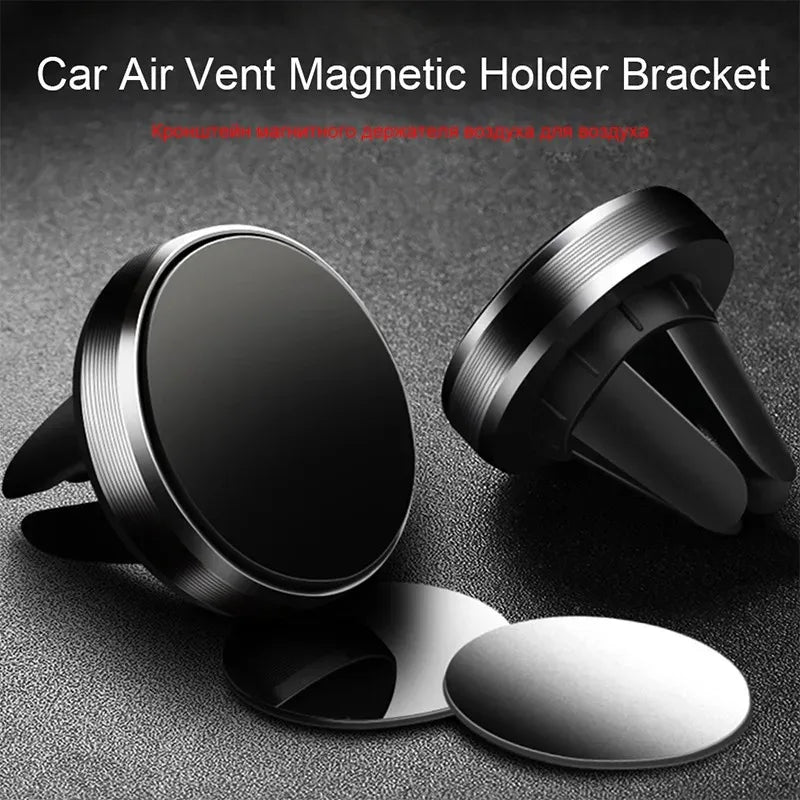 Support de téléphone magnétique pour voiture, support universel pour grille d'aération de voiture, support magnétique pour iPhone Samsung