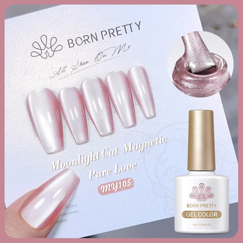 Vernis à ongles magnétique gel BORN PRETTY 10 ml Argent Clair de Couleur Chat - Accessoires pour les ongles - Vernis semi-permanent pour ongles d'automne et d'hiver