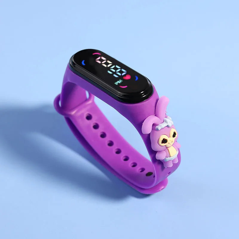 Disney Fashion Mickey Children Watches For Girls Electronic Bracelet Sports Touch LED  Doll Kids Watch Women Waterproof Clock