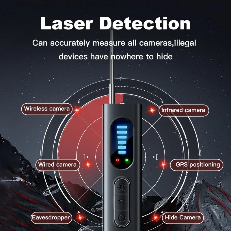 Détecteur de caméra T15, Scanner infrarouge de Signal sans fil, détecteur Anti-localisation, appareils de recherche GPS professionnels, Protection de sécurité