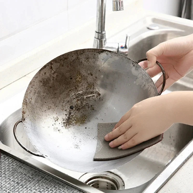 Éponge magique en mélamine, éponge de cuisine en carborundum, gomme pour poêles, casseroles, vaisselle, ustensiles de cuisine, articles de nettoyage ménager