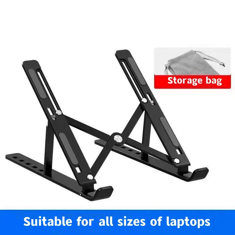 Support pliable en aluminium pour ordinateur portable, réglable et portable, compatible avec MacBook Air et Pro, et accessoires de refroidissement