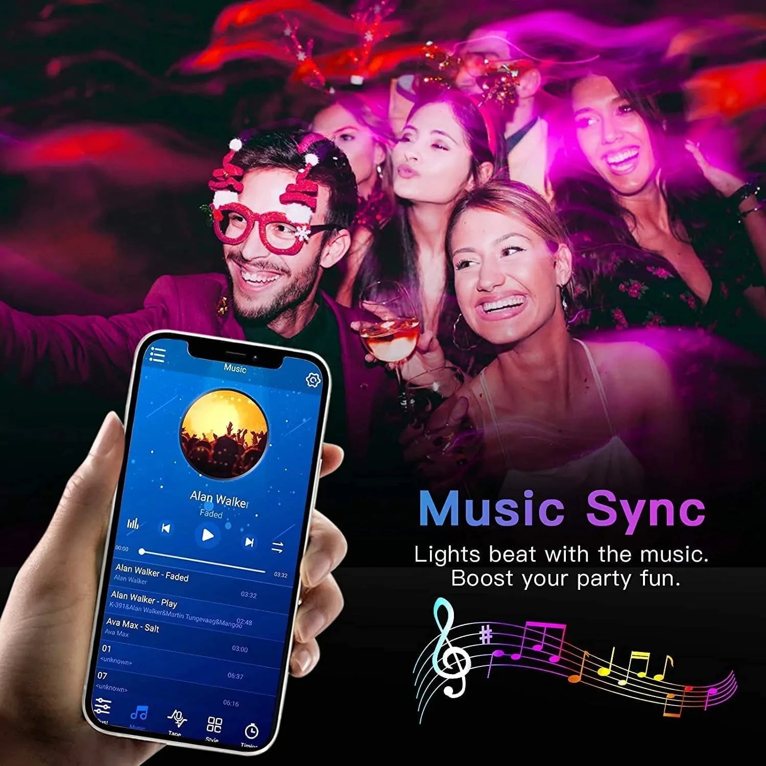 Bande lumineuse LED Bluetooth intelligente SMD 5050, application, télécommande, ruban Flexible, lampe à Diode, rétroéclairage TV, salle de jeux, décoration de la maison