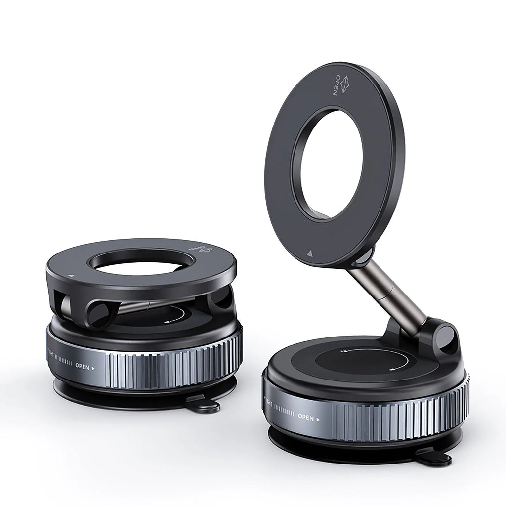 Magnetic Suction Cup Phone Mount for Magsafe 360° Adjustable Magnetic Car Phone Holder Pocket Size Foldable Car Mount