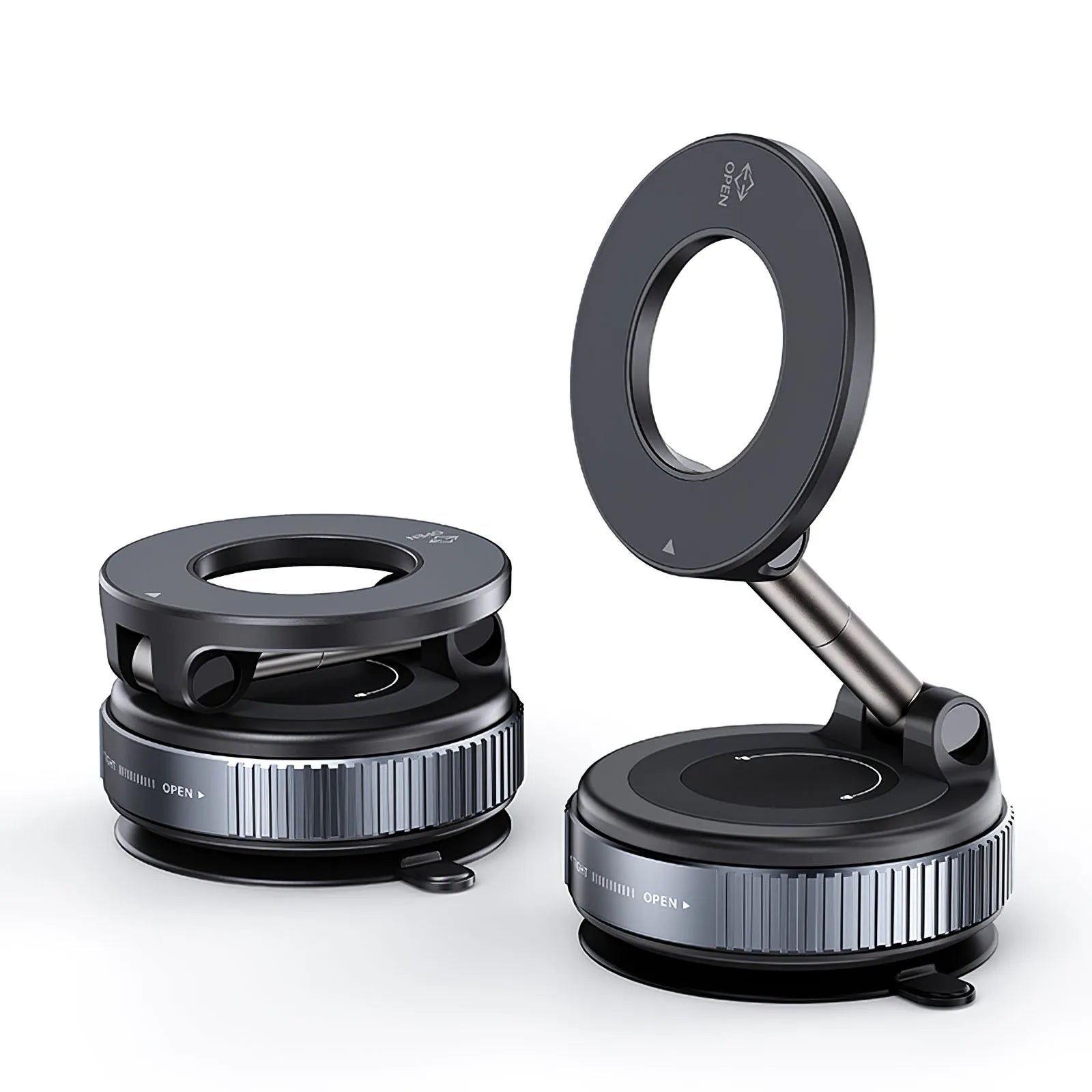 Magnetic Suction Cup Phone Mount for Magsafe 360° Adjustable Magnetic Car Phone Holder Pocket Size Foldable Car Mount