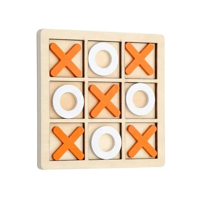 Jeu de puzzle Montessori XO Chess, formes géométriques 3D, jeu de société pour enfants, jouet éducatif en bois