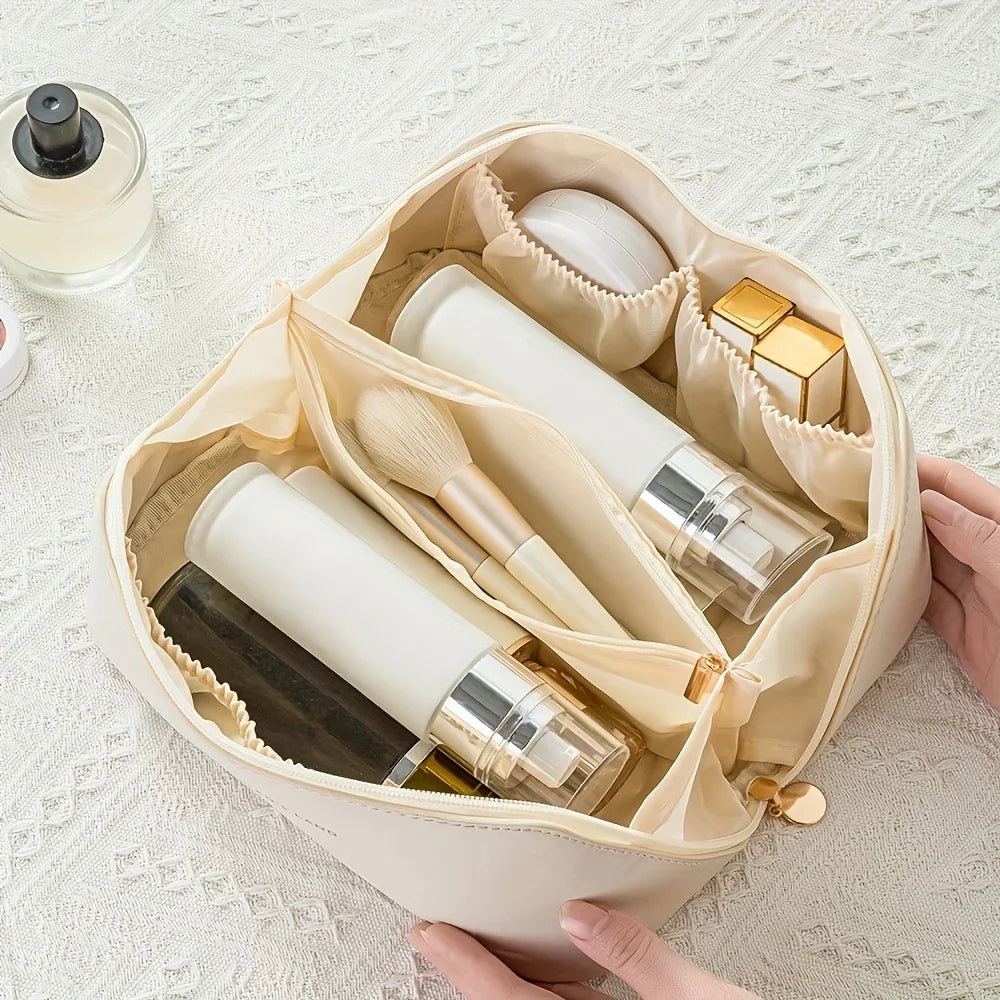 Organisateur de maquillage, trousse de toilette féminine, trousse de maquillage, pochette de rangement, boîte de luxe pour dame, sac à cosmétiques, sac de rangement pour voyage à fermeture éclair