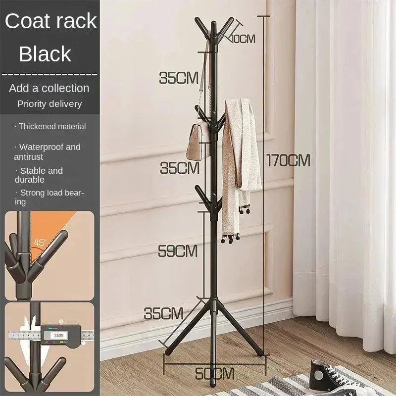 Tree Branch Coat Rack – Floor‑to‑Ceiling Freestanding Clothes & Hat Holder with Hooks for Bedroom, Entryway, Living Room