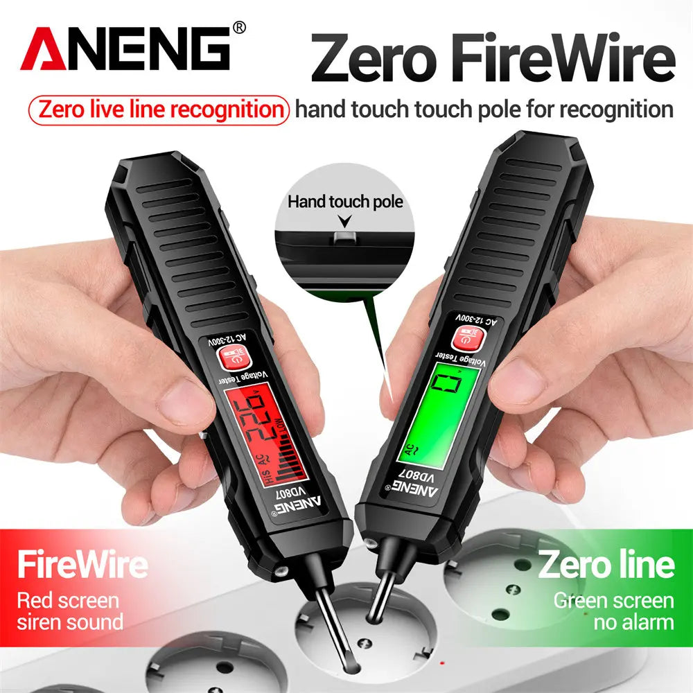 ANENG VD807 testeur de stylo électrique intelligent Portable à Induction en un mot 50/60Hz capteur NCV AC 12-300V outils de détection de fil sans contact