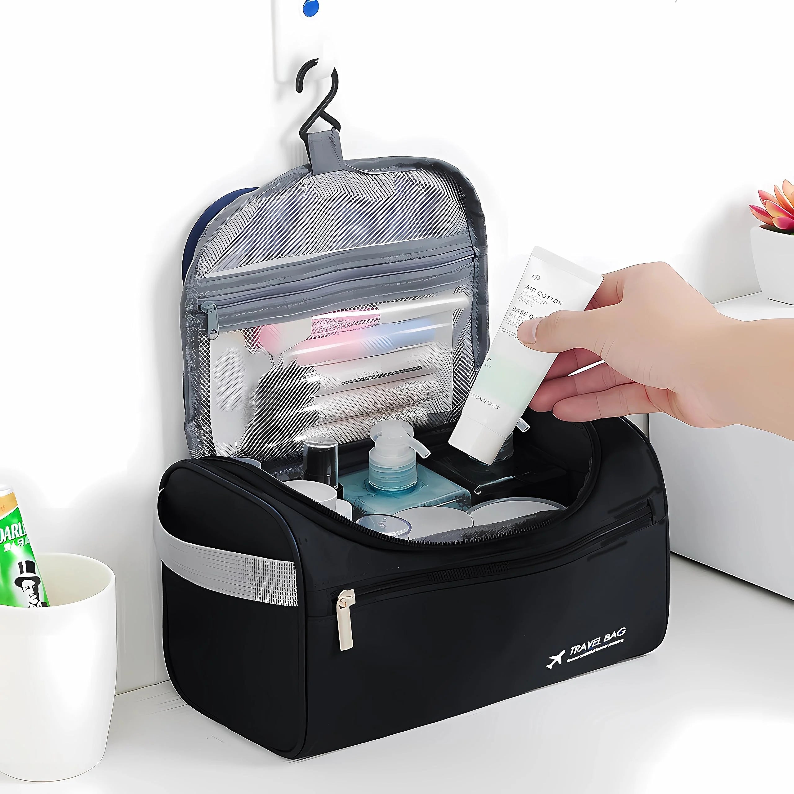 Clearance_Hanging voyage trousse de toilette organisateur et salle de bain hygiène Dopp Kit avec crochet pour accessoires de voyage articles de toilette Bathr