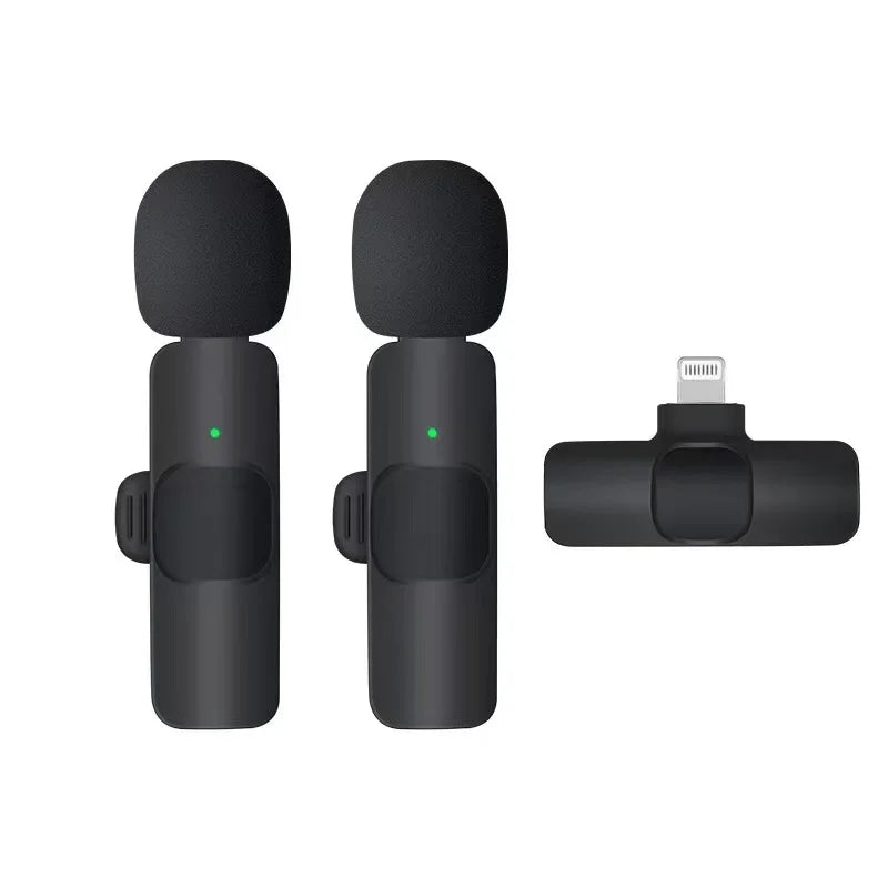 Wireless Lavalier Microphone Mini USB-C Noise Reduction for iPhone Android Live Streaming Interviews Portable Handheld Mic