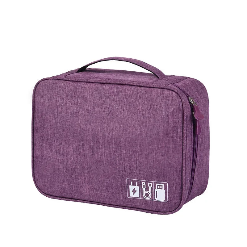 Portable Tech Organizer Case for Electronic Accessories Cables Earphones Storag