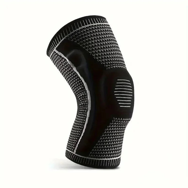 Genouillère antidérapante avec coussinet rotulien en gel et stabilisateurs, manchon de compression confortable pour l'arthrite et le sport (1 pièce)
