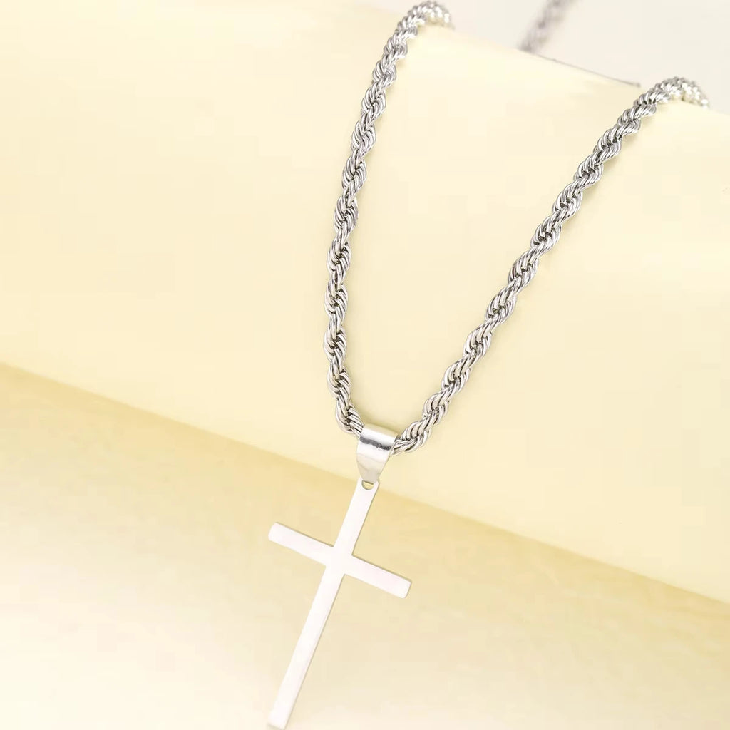 Nouveau collier pendentif croix pour hommes et femmes, bijoux en or minimalistes, collier pour hommes et femmes