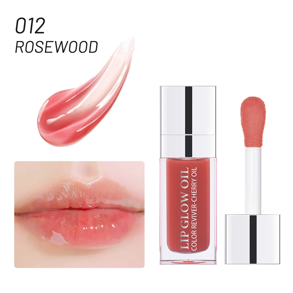 Baume à Lèvres Hydratant Huile à Lèvres Originale Gloss Soin des Lèvres Bienfait pour Lèvres Repulpantes Exfoliant Rose Huile Brillant Repulpante