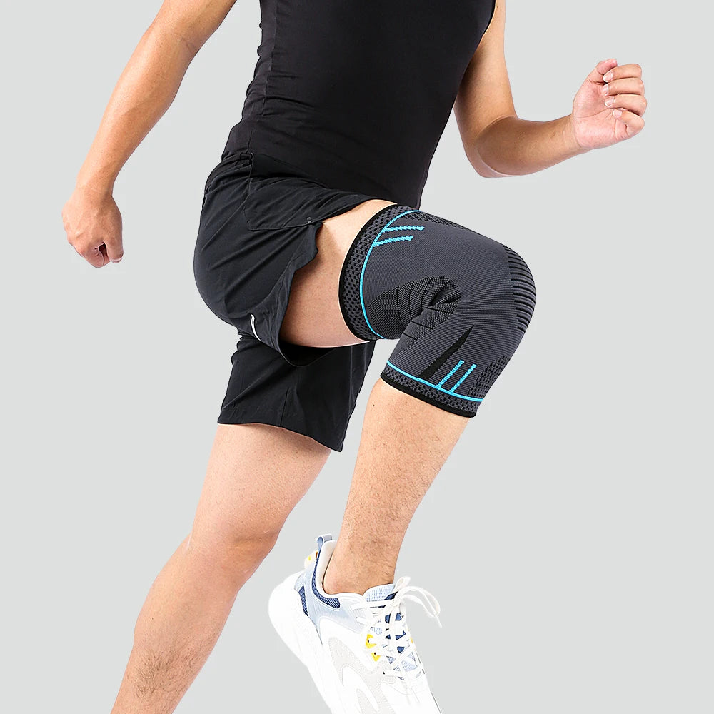 Genouillère professionnelle de Compression, manchon de genou antidérapant en Silicone, genouillère pour douleur au genou, déchirure du ménisque