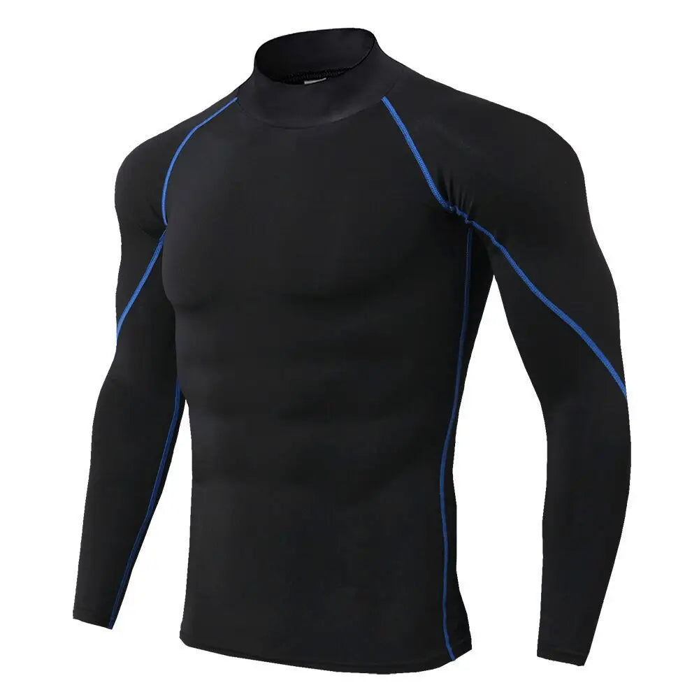 T-shirt de Sport de musculation pour hommes, séchage rapide, chemise de course à manches longues, haut de Compression, T-shirt de gymnastique, Fitness serré Rashgard