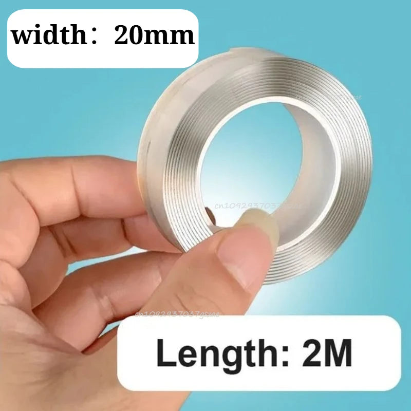 SEAMETAL – ruban adhésif Double face Super résistant, lavable, réutilisable, Transparent, sans Trace, autocollant pour voiture, maison, bureau