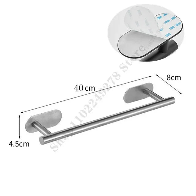 Support mural adhésif pour essuie-tout sous meuble, pour la cuisine et la salle de bain. Porte-rouleau d'essuie-tout doré