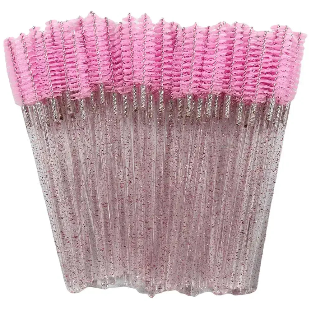 Brosse à cils en cristal jetable, peigne, Extension de cils, baguettes de Mascara, maquillage professionnel, outil de beauté, 50 pièces