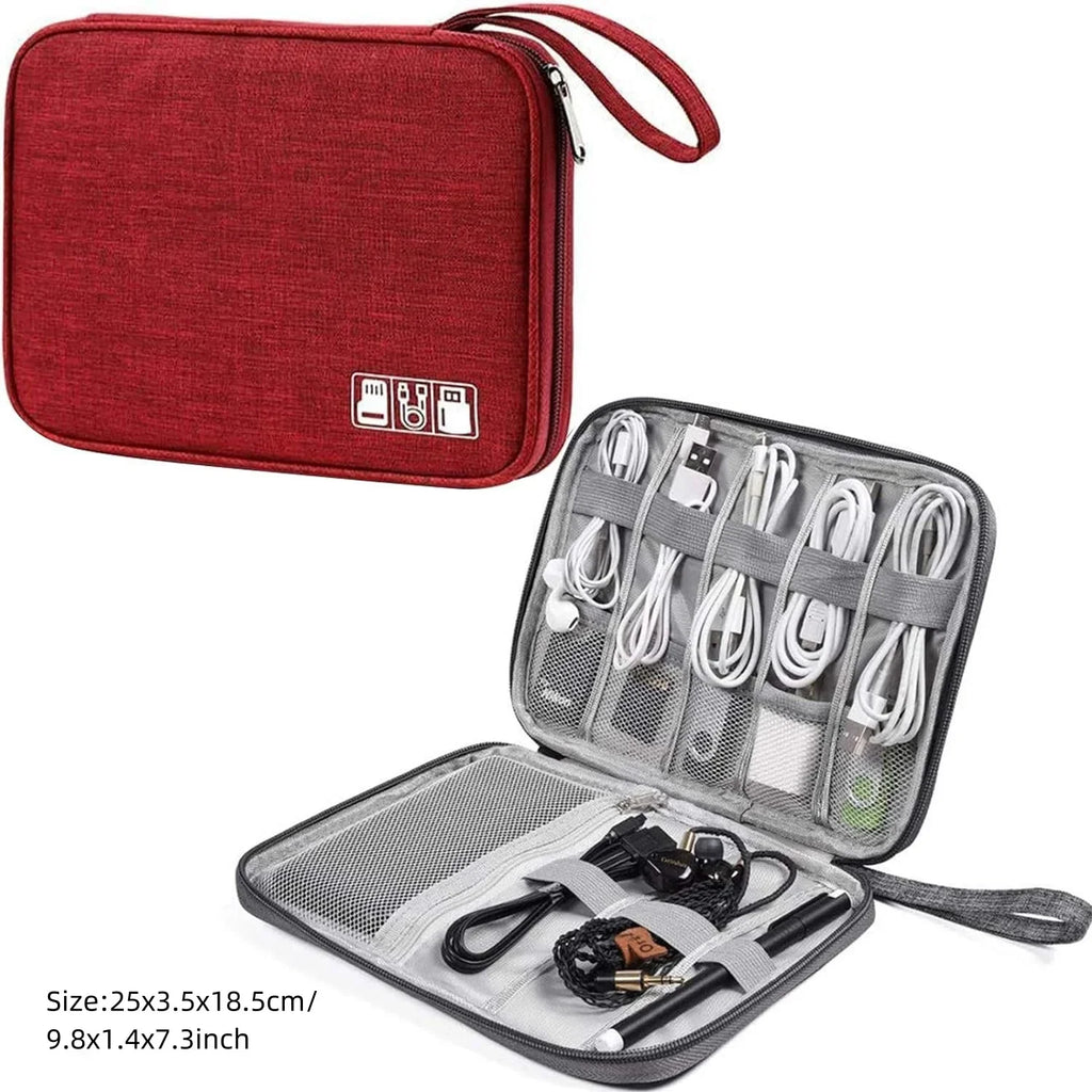 Sac de rangement de câbles étanche, organisateur d'accessoires électroniques numériques, étui de rangement de câbles de voyage Portable pour chargeur de câbles