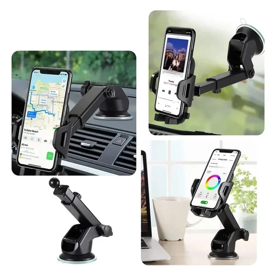 Support de téléphone portable pour pare-brise de voiture à 360 °, Support de téléphone portable pour tableau de bord de voiture, ventouse universelle pour iPhone 16 15 14 Samsung Xiaomi