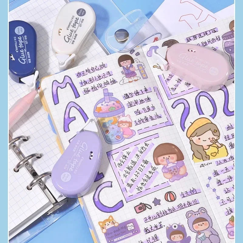 Ruban adhésif double face WQN pour scrapbooking, collage et loisirs créatifs. Rouleau de 6 m x 6 mm