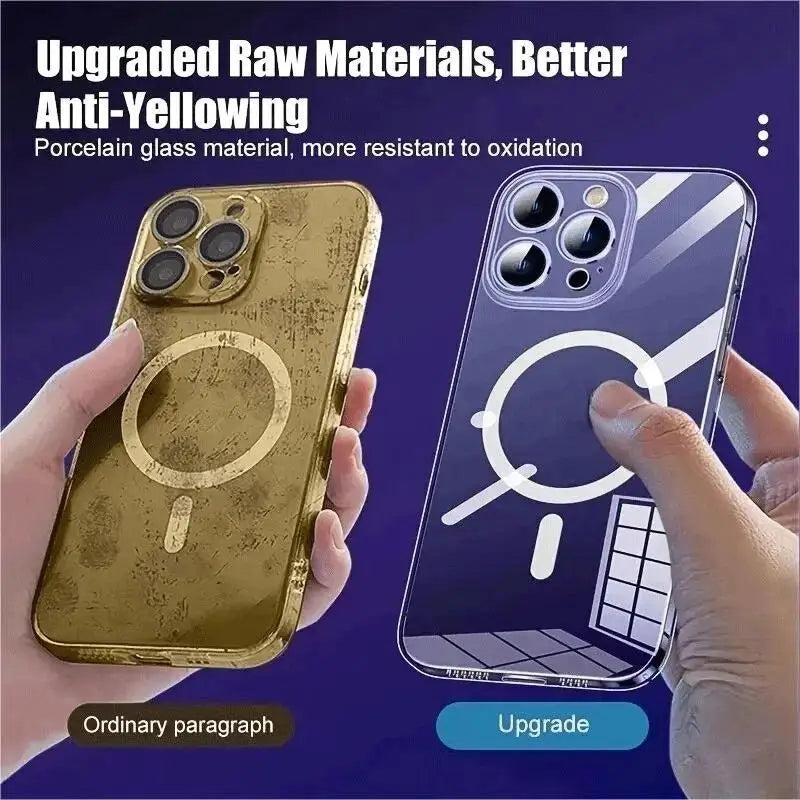 Nouvelle coque antichoc pour iPhone 15, 14, 13, 12, 11 Pro Max, en polycarbonate, résistante au jaunissement, avec chargement magnétique, antidérapante et ultra-fine