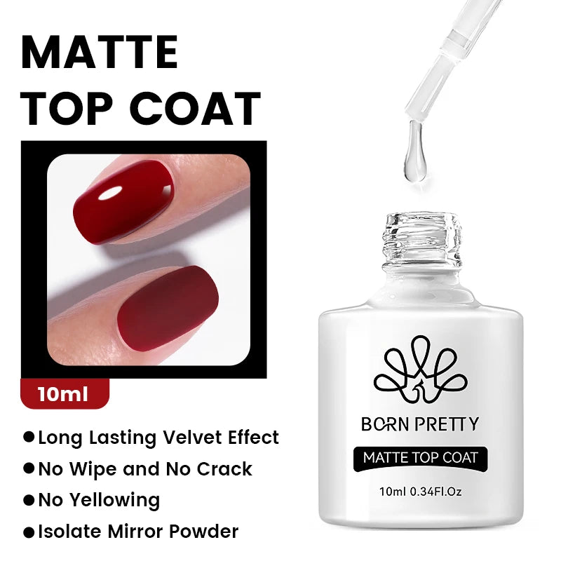 BORN PRETTY 10ml Base Gel couche de finition Gel de caoutchouc Gel de renfort pour ongles outils tremper UV LED vernis à ongles fonction Gel