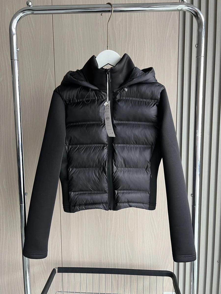 Nouveauté hiver 2025 : Doudoune légère et chaude pour femme, manches longues et capuche zippée, style sportswear 4391742