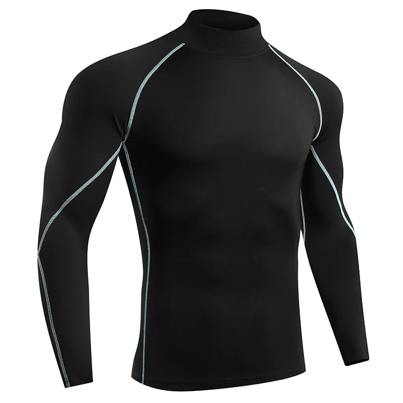 T-shirt de Sport de musculation pour hommes, séchage rapide, chemise de course à manches longues, haut de Compression, T-shirt de gymnastique, Fitness serré Rashgard