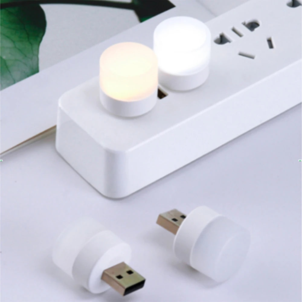 Mini USB lumière lampe à LED lumières Table chambre prise livre de nuit lecture articles de décoration blanc chaud protection des yeux en gros chambre