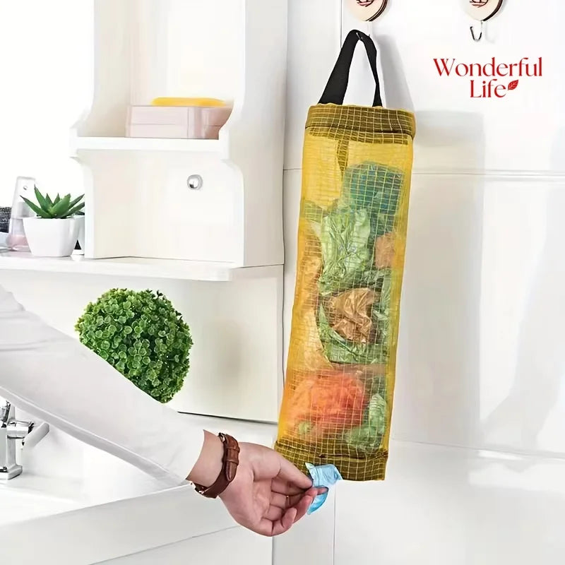 Rangement pour sacs poubelle, organisateur de cuisine, support pour sacs plastiques, sac de rangement suspendu pour la collecte des déchets