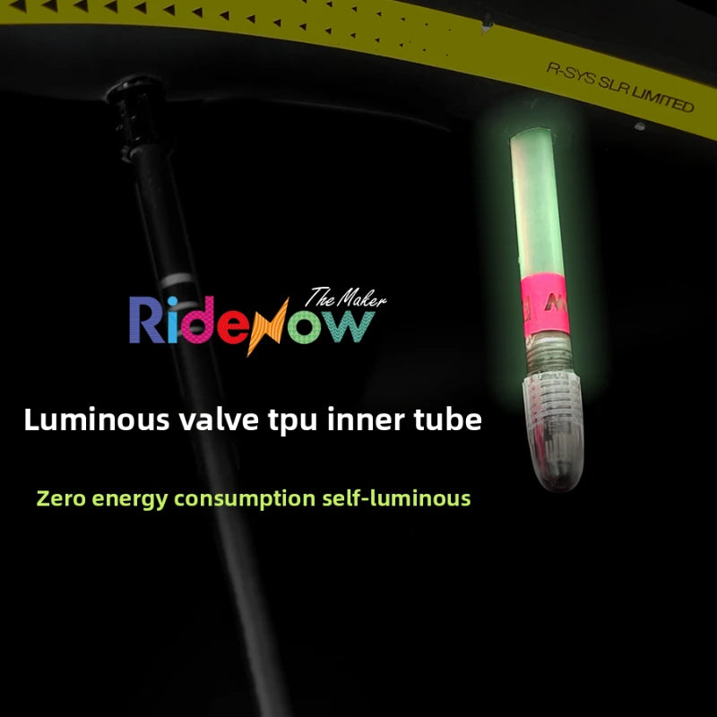 Chambre à air Ridenow pour vélo de route, lumineuse, tige en TPU, ultra-légère, valve française, 36 g, 65 mm